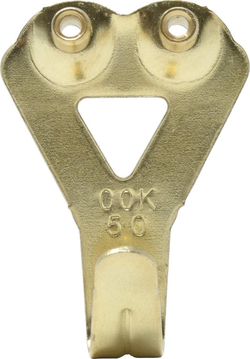 OOK 50674 Professional Picture Hangers, Reusable Art Hooks, Padded, Brass, 50lbs (10 Set) Gold - Image 2